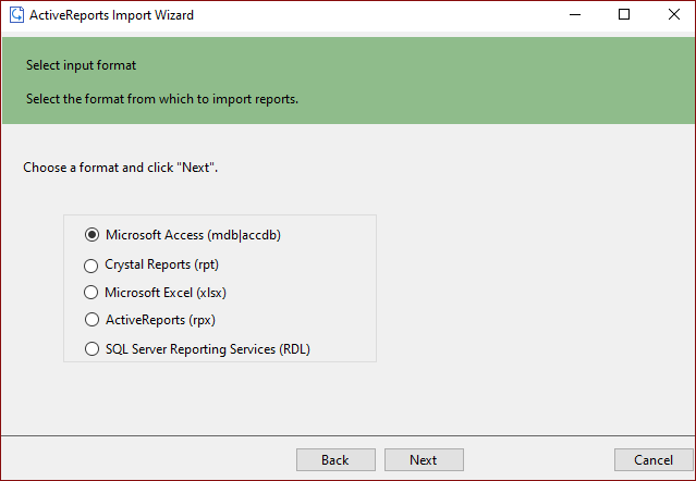 AR Import Wiazrd Input Format