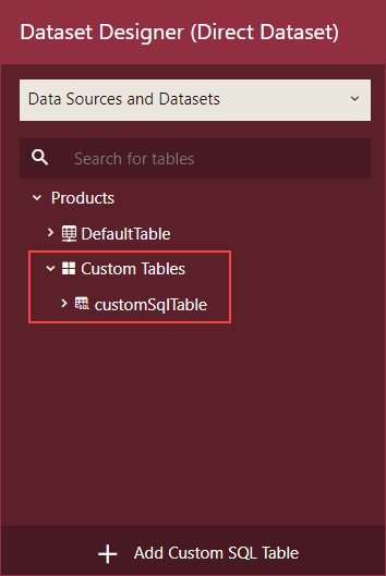 DirectDataset-CustomTables