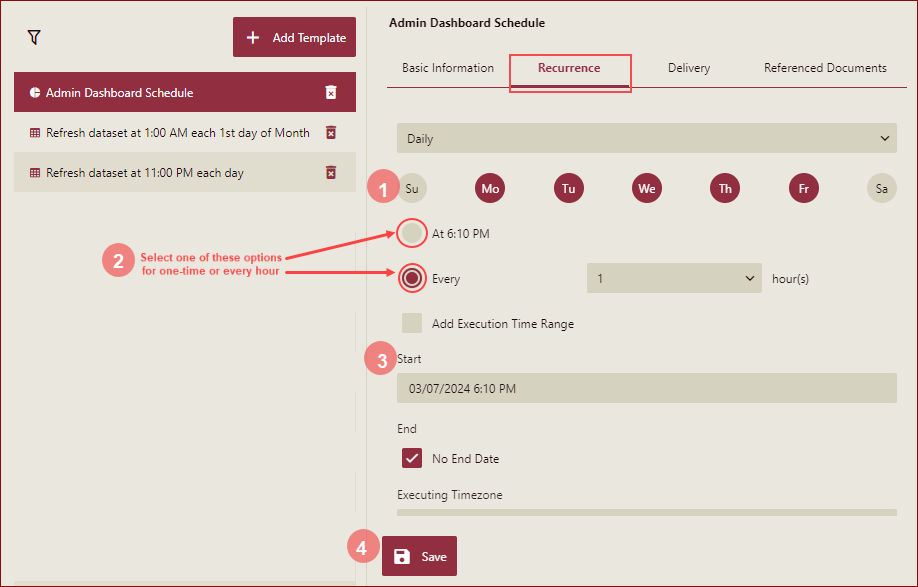 New 1_Dashboard schedule template