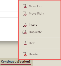 context menu