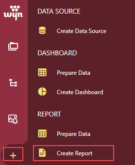 create report option