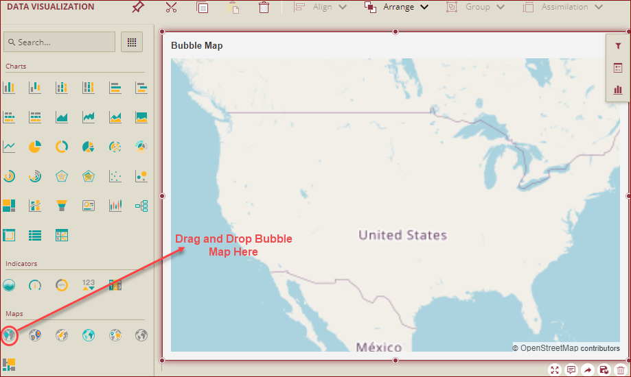 drag and drop bubble map