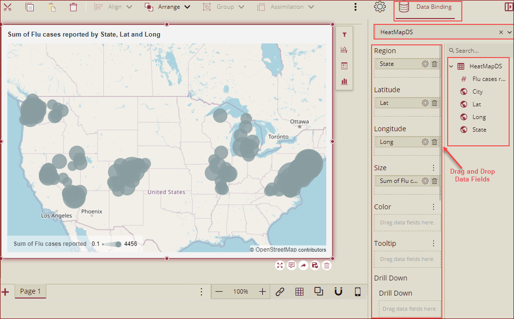 drag and drop data fields