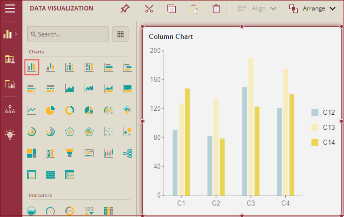 drag column chart