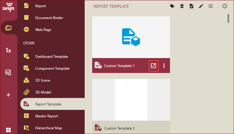 view report temaplte in new window