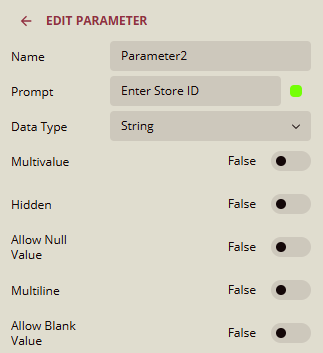 Edit Parameter 2