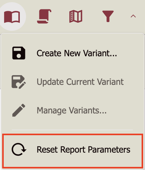 Reset Report Parameters 1
