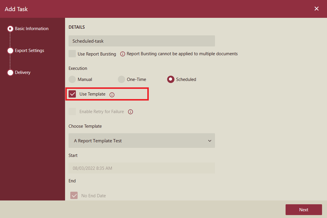 Scheduled Task Enabled