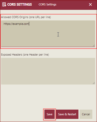 CORS-Setting-Click-Save