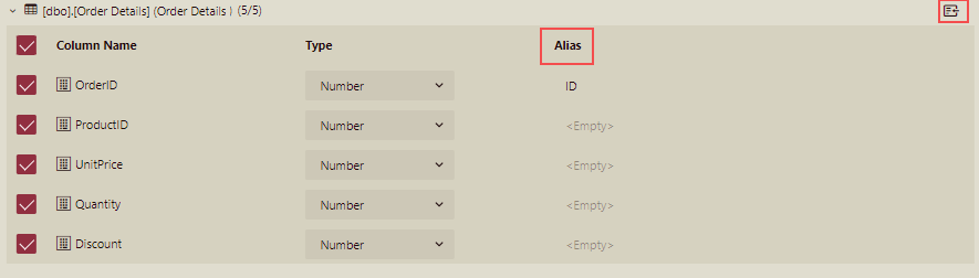 Reconfigure-Entity-Alias-Button