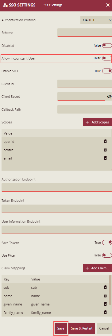 SSO-OAUTH-Save