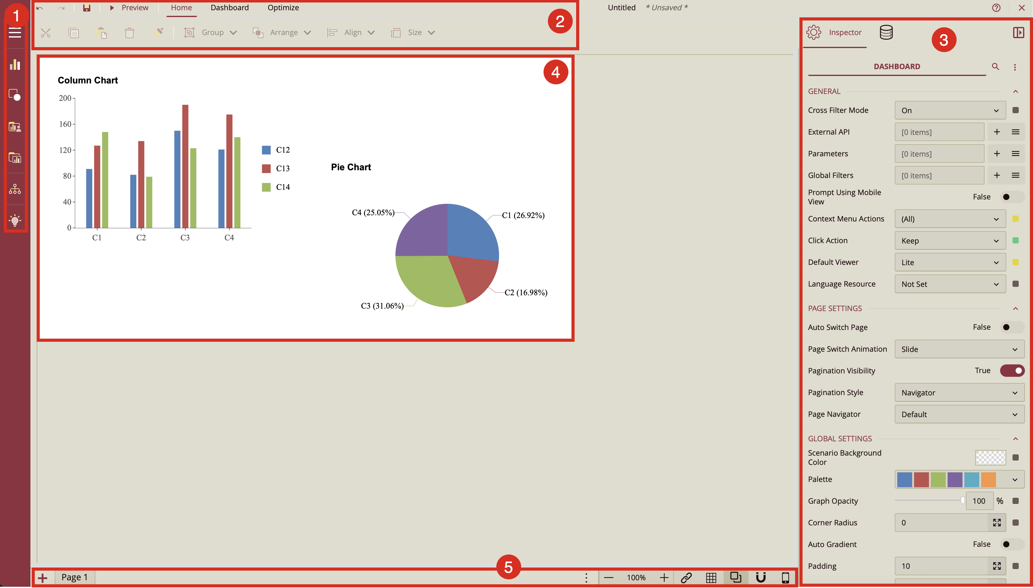 Dashboard Designer Elements