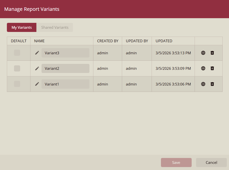 Default Report Variant 2