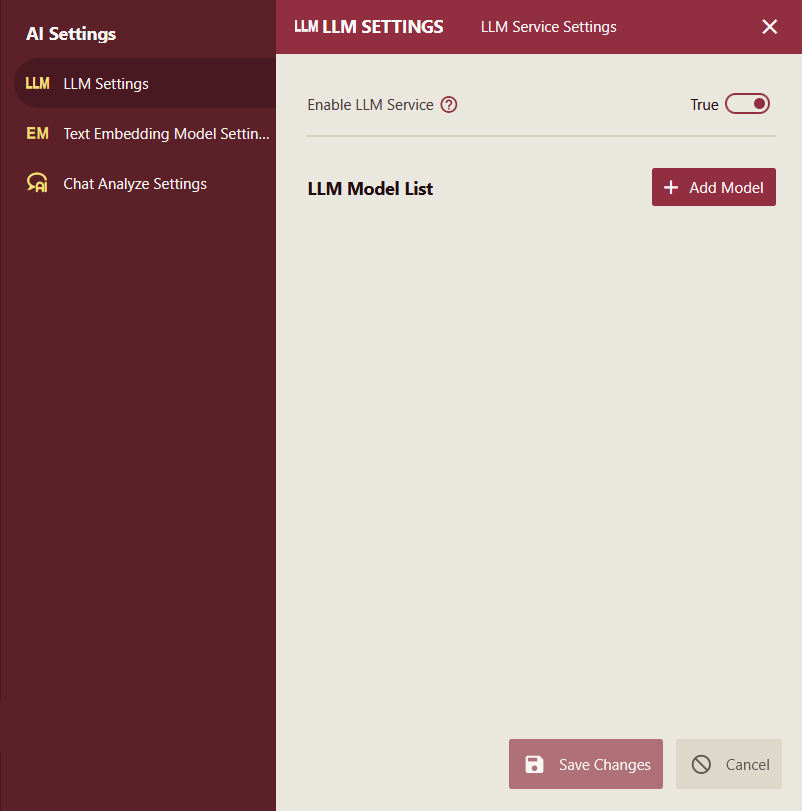 LLM Settings