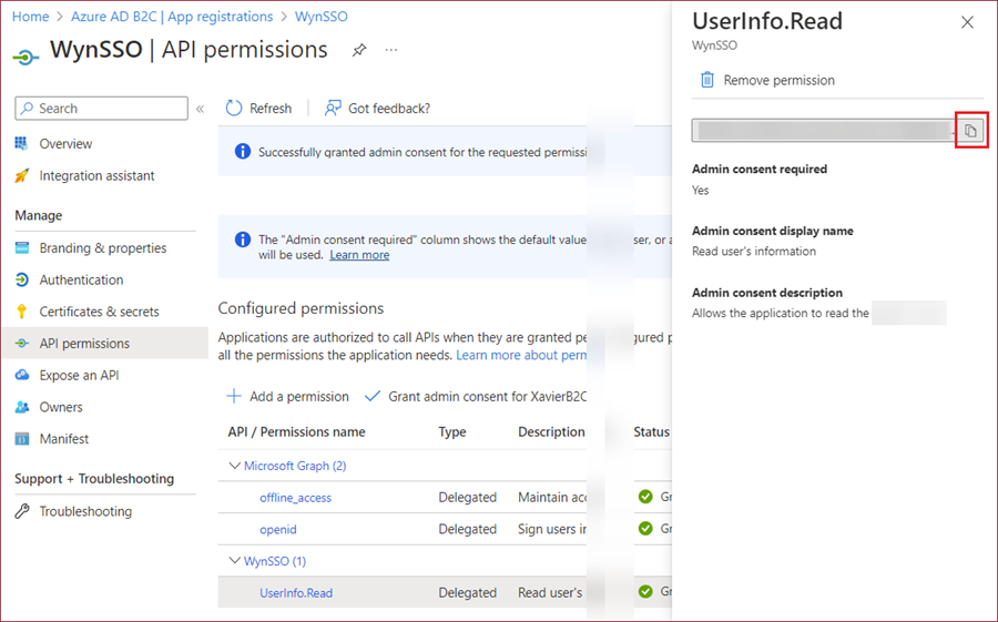 AzureAD-B2C-CopyPermissions