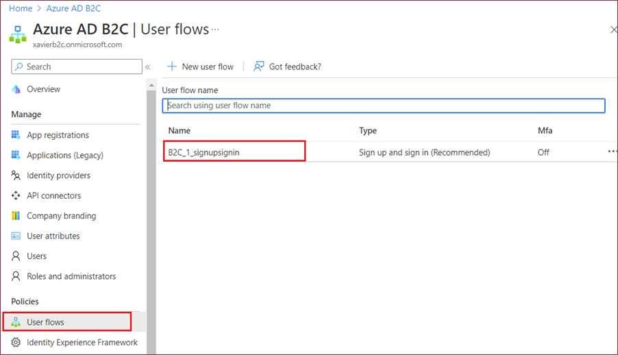 AzureAD-B2C-selectUserFlow