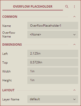 overflow placeholder properties
