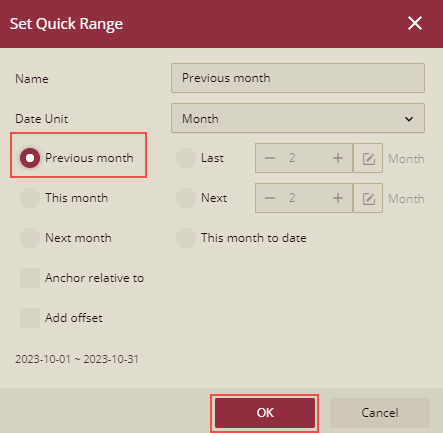 set-quick-range-dialog-box