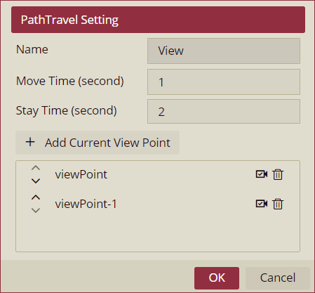 3DScene-PathTravelSetting