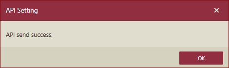 API Send Success Message