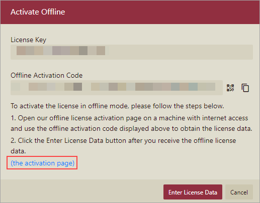 Activate-Offline-License-activation-page