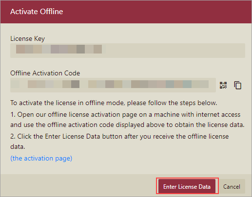 Activate-Offline-License-enter-license-data