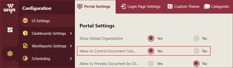 AllowControlDocumentColumnSetting