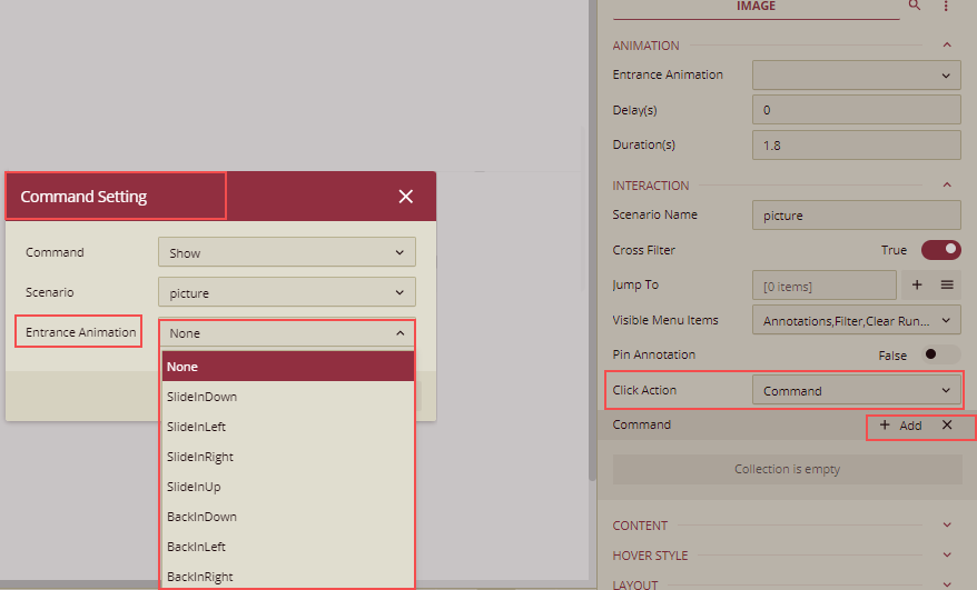 Animation Command Setting