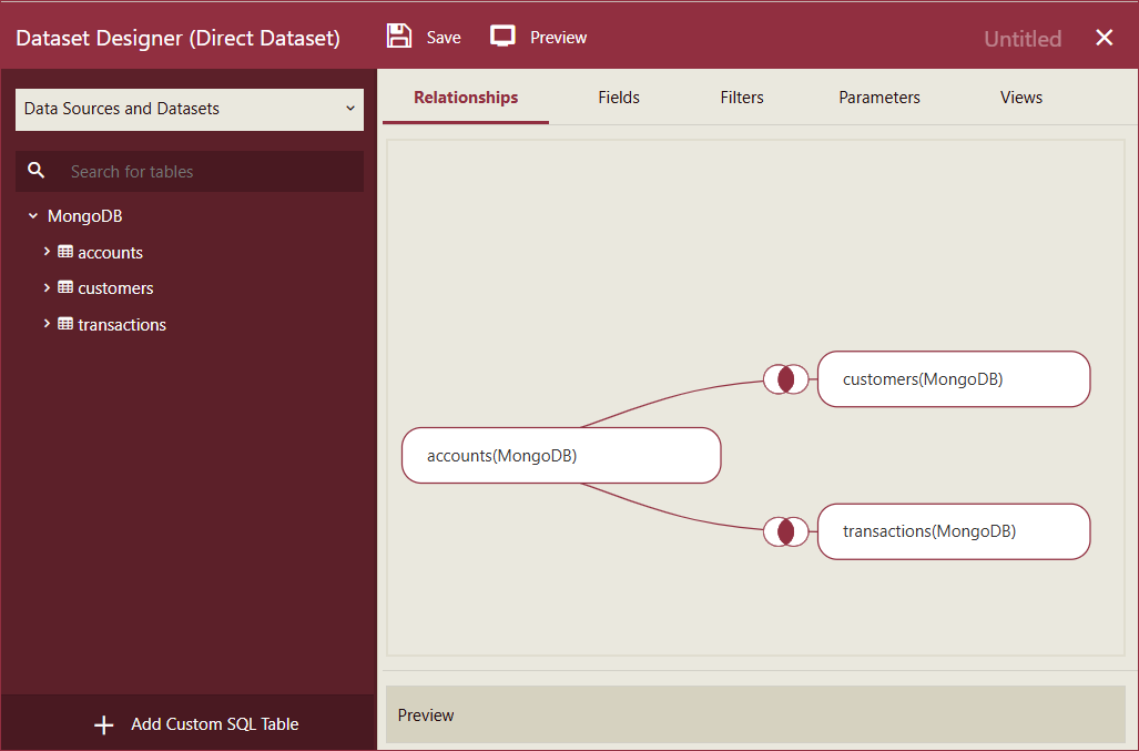 CustomMongo-DirectDatasetDesigner