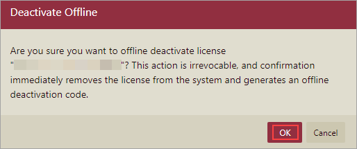 Deactivate-offline-confirmation