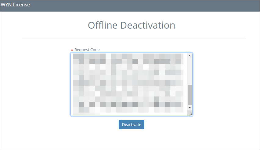 Deactivate-offline-request-code