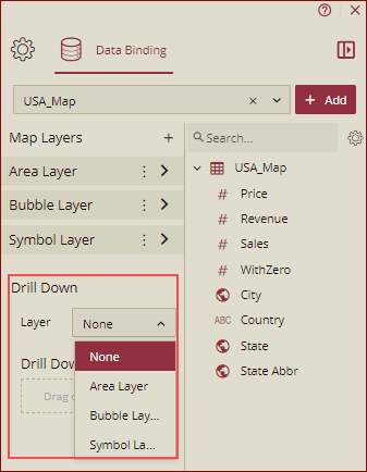 Drilldown setting 1