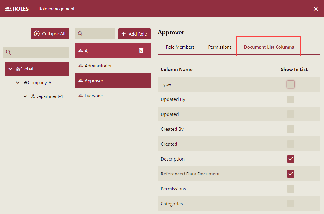 Roles-DocumentColumnList