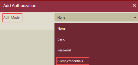 Select Client Credentials