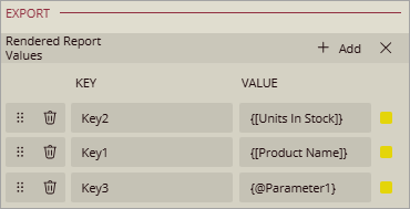 export-rendered-report-values