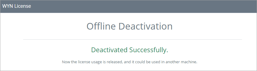 wyn-license-deactivated-success