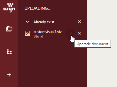 Uploading a custom visual of higher version