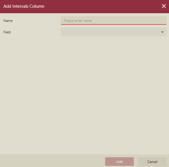 Add Intervals Column Dialog Box
