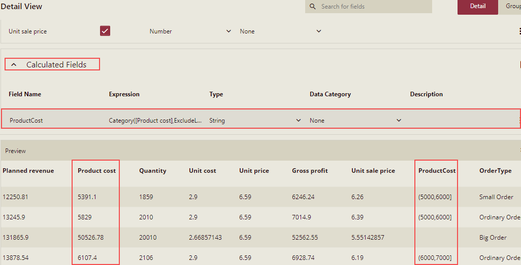 Added Category Fields