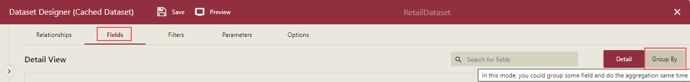 Click GroupBy Button