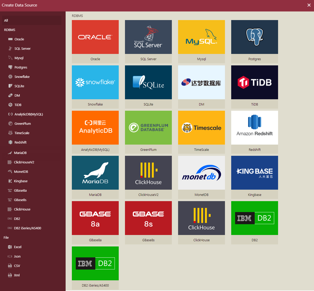 Wyn Enterprise - Data Source Connections