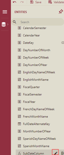 Edit subdate column