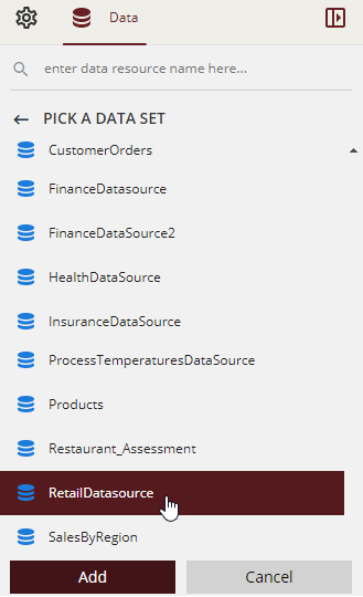 Bind Data to Table Data Region