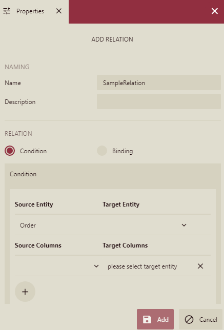 Specify Relationship properties