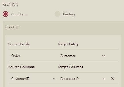 Specify relationship properties