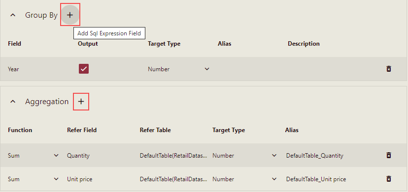 Add Sql Expression Field Option