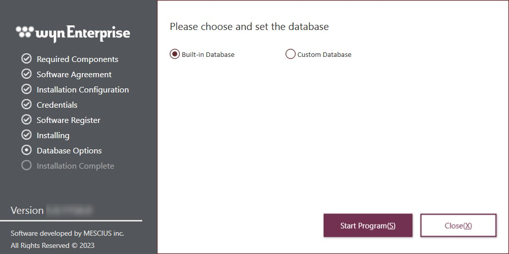 Database selection in Wyn Enterprise