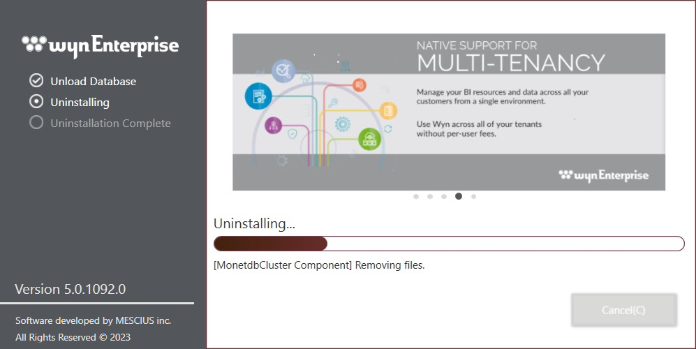 Uninstalling Wyn Enterprise