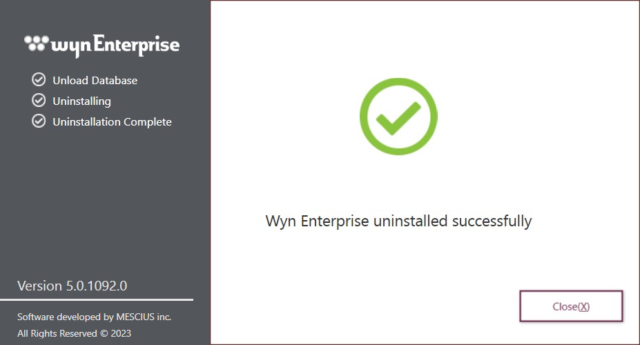 Uninstalling Wyn Enterprise