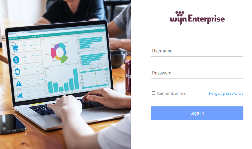 Wyn Enterprise Login Page